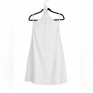 🤍 Aritzia Little Moon Linen Halter Dress – White Organic Linen Mini Dress Size 6
